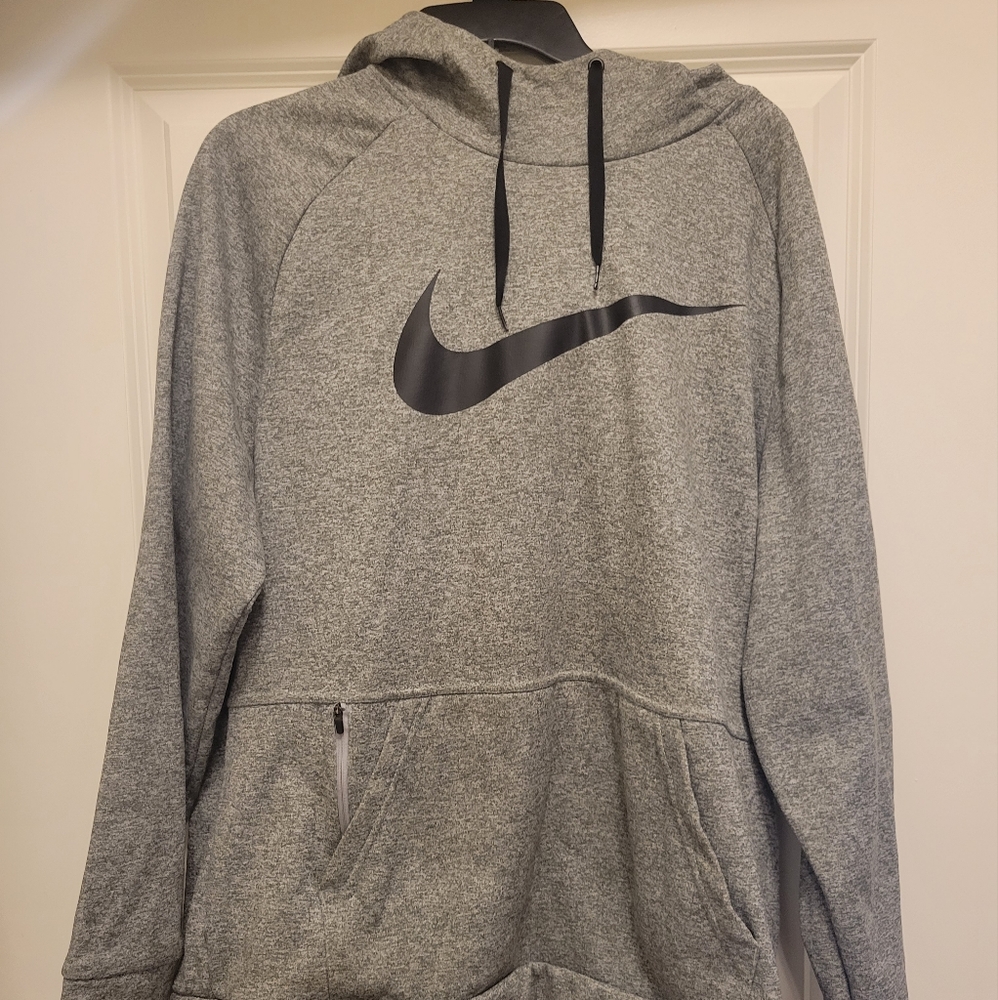 Nike Mens Gray Sweatshirt Hoodie Size XL